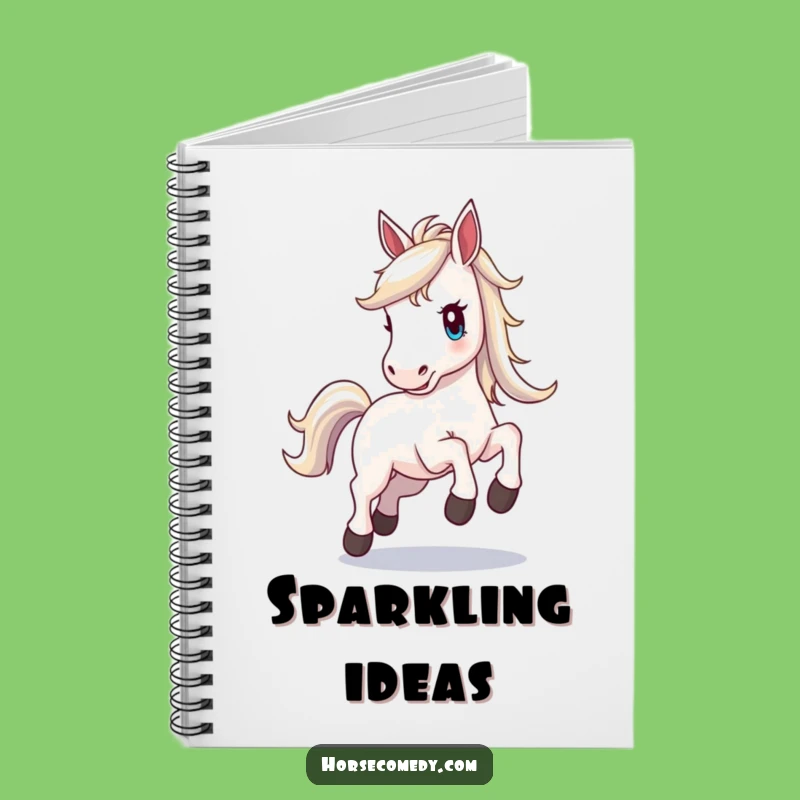Funny Horse Shimmering Mane Notebook: Jot Down Exciting Ideas with This Radiant Journal