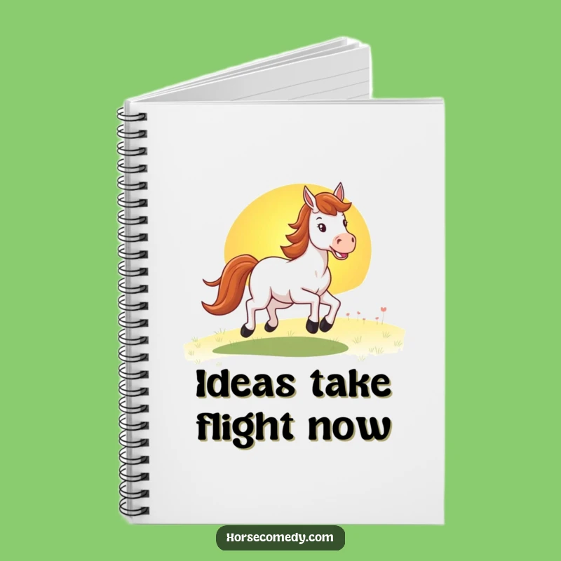 Funny Horse Sunset Notebook: Gallop Your Ideas into Reality, Beautiful Funny Gift