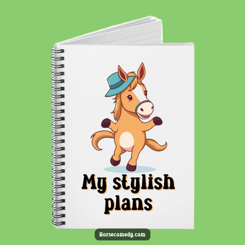 Funny Horse Waltzing Hat Notebook: Jot Down Elegant Thoughts
