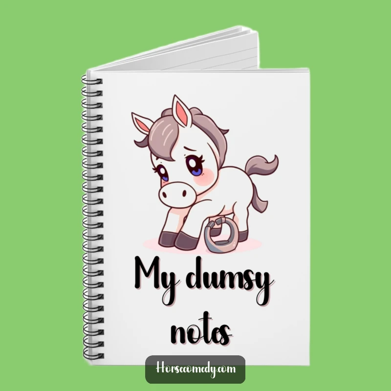 Funny Tripping Horse Horseshoe Notebook - Jot Down Your Oops Moments