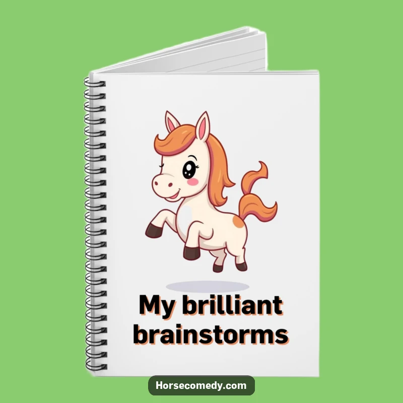 Funny Kawaii Horse Notebook: Journal Your Joy with Cheerful Neigh Kick