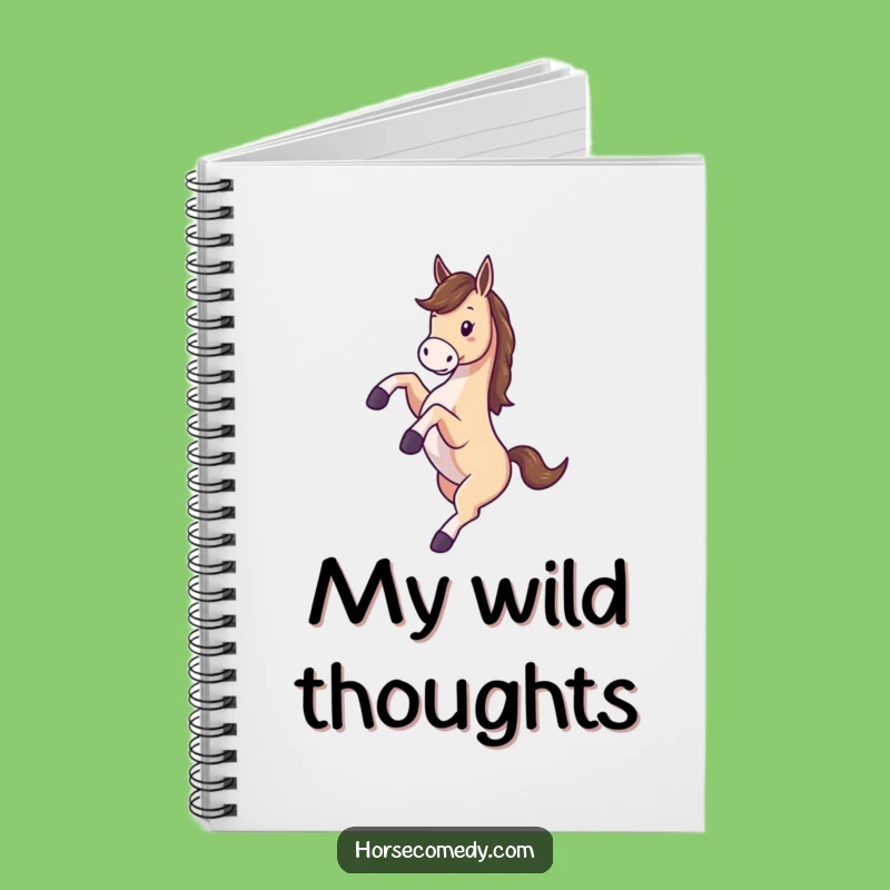 Funny Horse Kicking Legs Spinning Notebook - Jot Down Your Funniest Ideas
