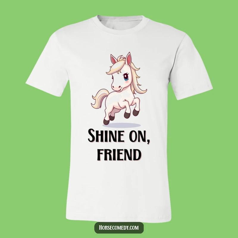 Funny Horse Shimmering Mane T-Shirt: Wear Your Excitement with Style