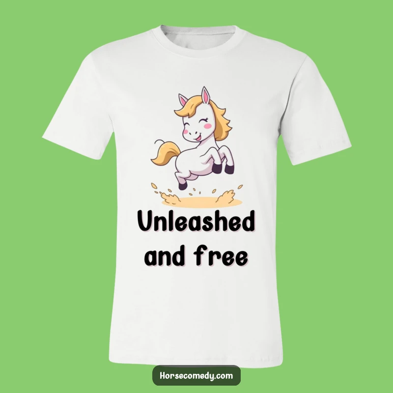 Funny Joyful Horse T-Shirt - Express Your Enthusiasm with Humor!