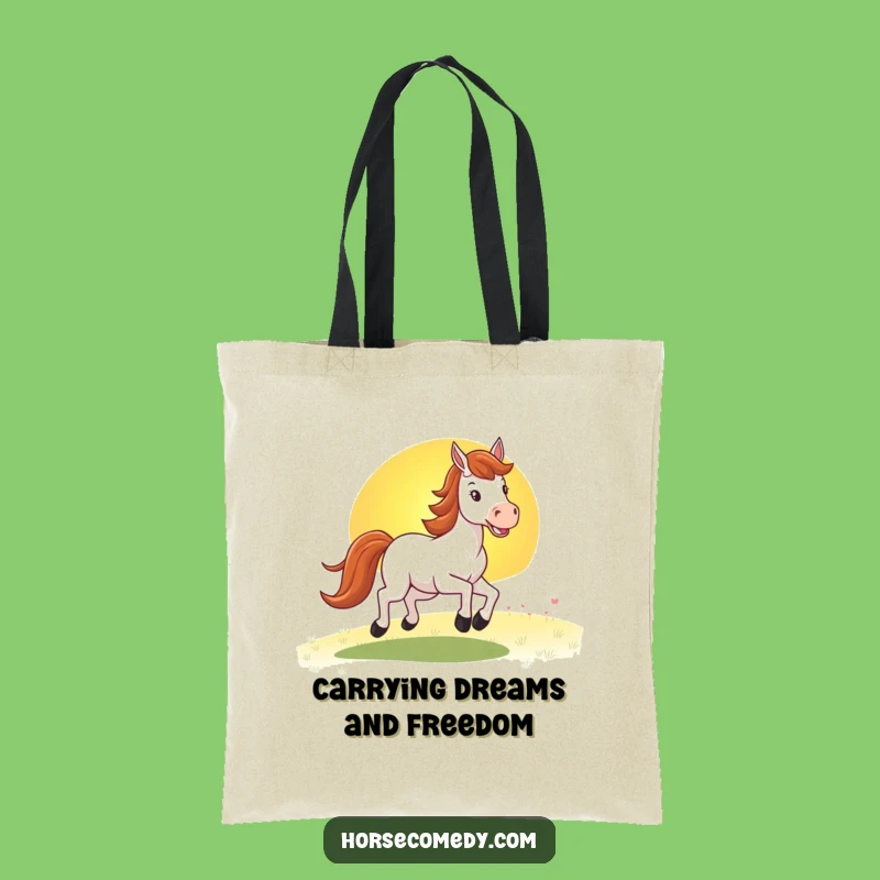 Funny Horse Sunset Tote Bag: Gallop Anywhere with This Stylish Funny Gift