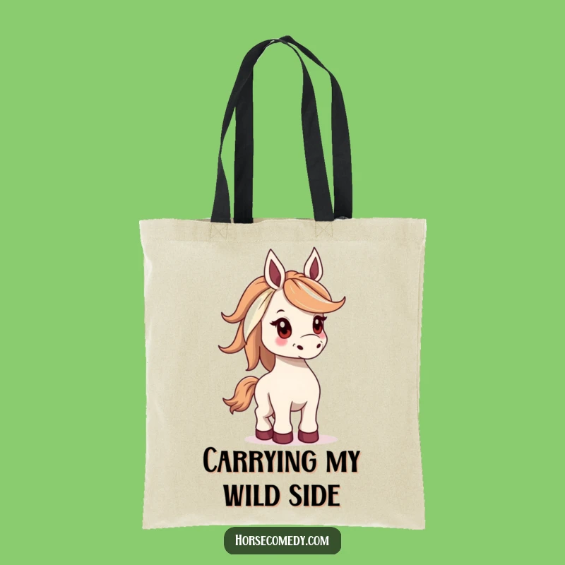 Funny Bucking Horse Tote Bag - Carry Your Playfulness Everywhere