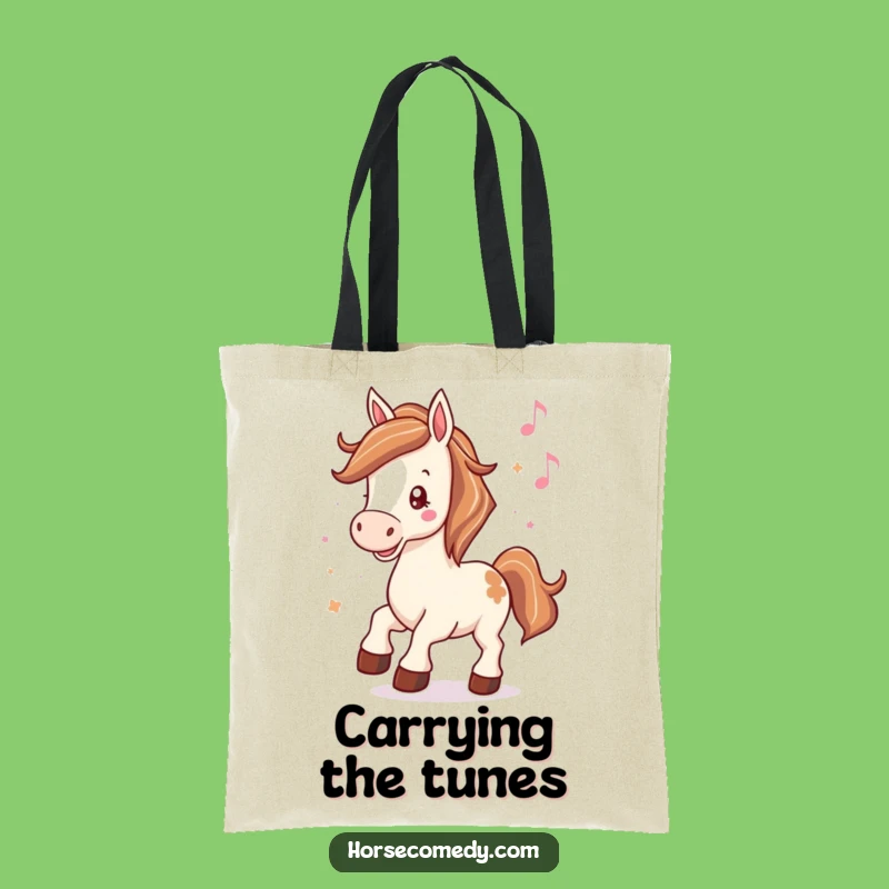 Funny Dancing Horse Tote Bag: Carry Your Rhythm Everywhere
