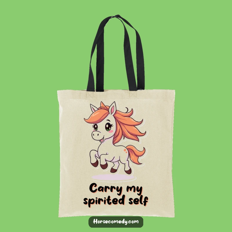 Funny Horse Tote Bag: Carry Your Joy with Prancing Style!