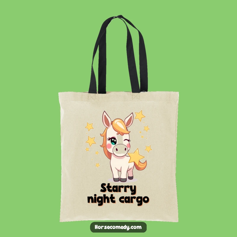 Funny Mischievous Horse Star Tote Bag - Carry Your Dreams & Hilarious Gift