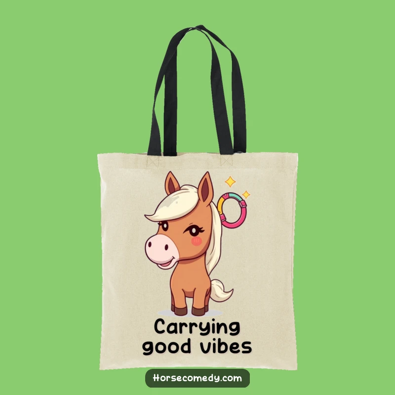 Funny Winking Horse Tote Bag: Carry Playful Vibes Everywhere
